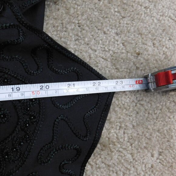 Black Beaded Cotton Vest  Victoria Jones Women's  Petites PL - Picture 4 of 7